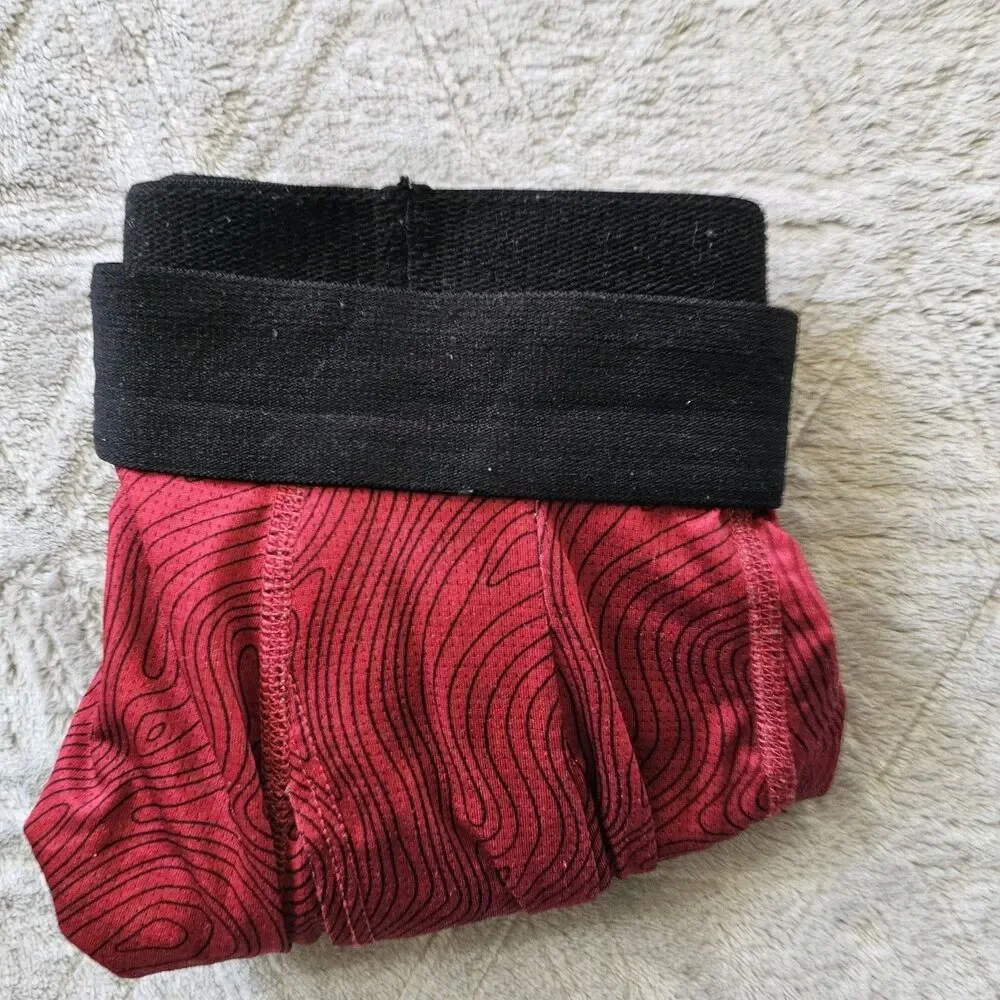 Vintage Athletic Works 9” Red Mesh Stretch Sport Boxer Brief - Sz. Large